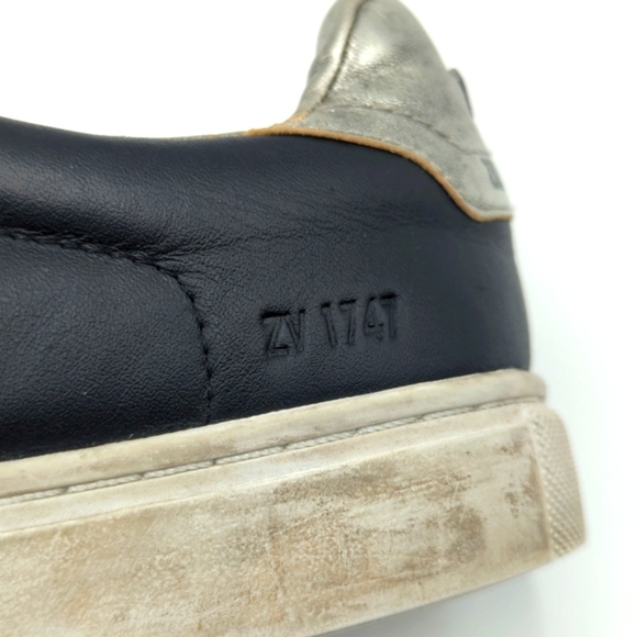 Zadig & Voltaire Studded Leather Low Top Black Sneakers - Picture 6 of 14